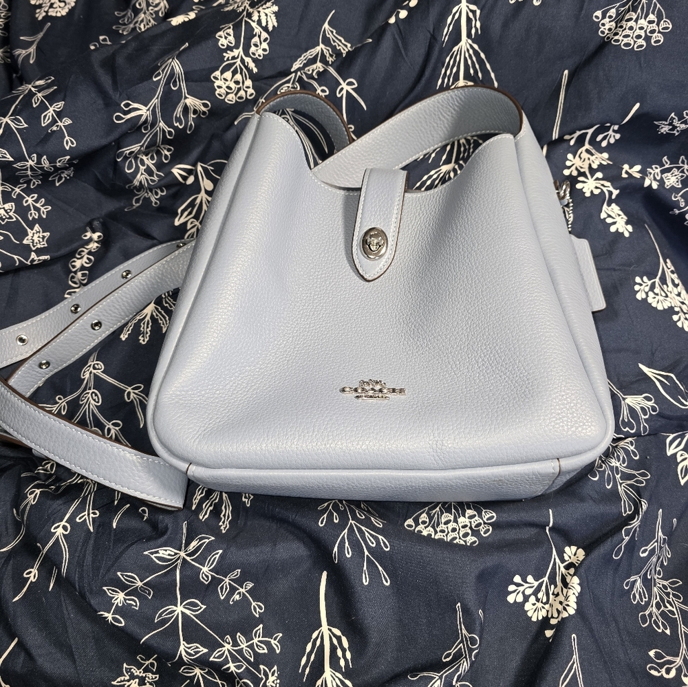Coach Hadley Convertible Crossbody Bag * Light Blue Pebbled Leather * NWOT